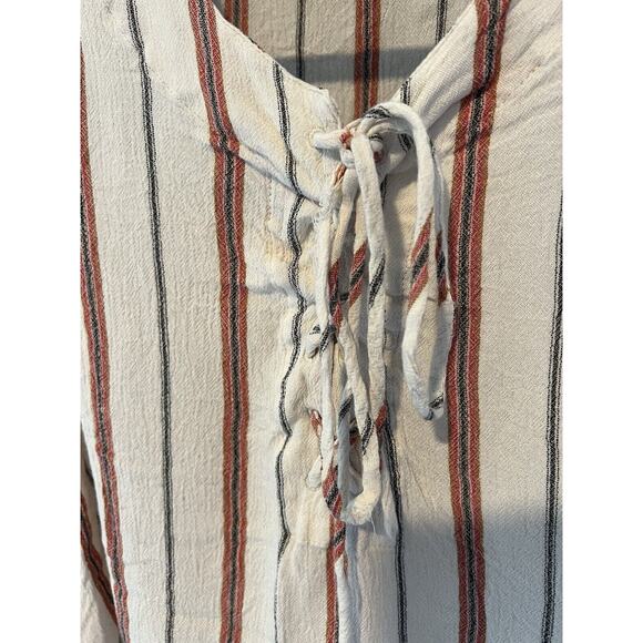 Collection by Bobeau Women's Tank 1XL Striped Linen-Feel Top - Picture 4 of 8